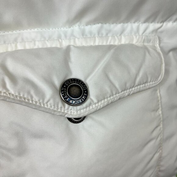 American Eagle Down Fill Reversible Puffer Vest Women S Y2K Kelly Green Rave AEO - Picture 9 of 16